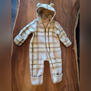 Baby GAP warm Bunting Snowsuit Sherpa One-Piece 3-6 months